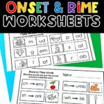 Onset and Rime Worksheets