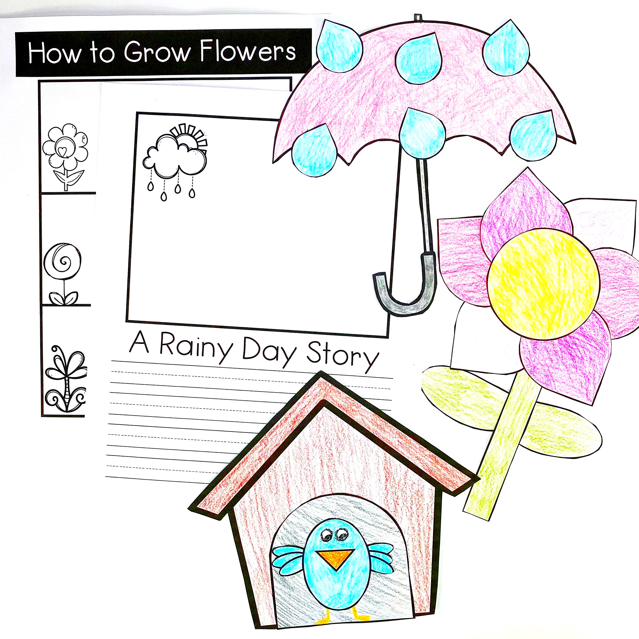 Spring Crafts and Writing Activities - Kreative in Kinder