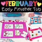 February Early Finishers Tub for Kindergarten