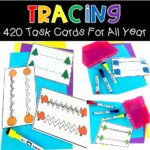 Fine Motor Tracing Task Cards for All Year
