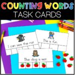 counting words task cards cover