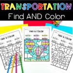 transportation find and color cover