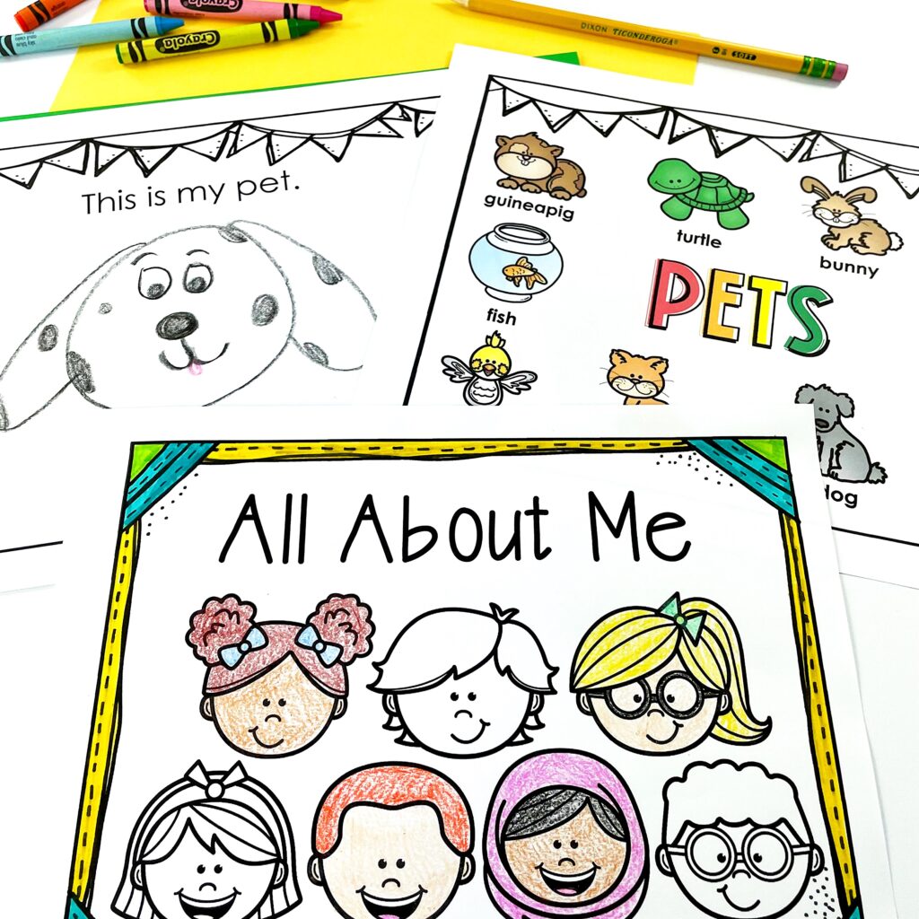 All About Me Activities - Prepare for the First Week of Kindergarten
