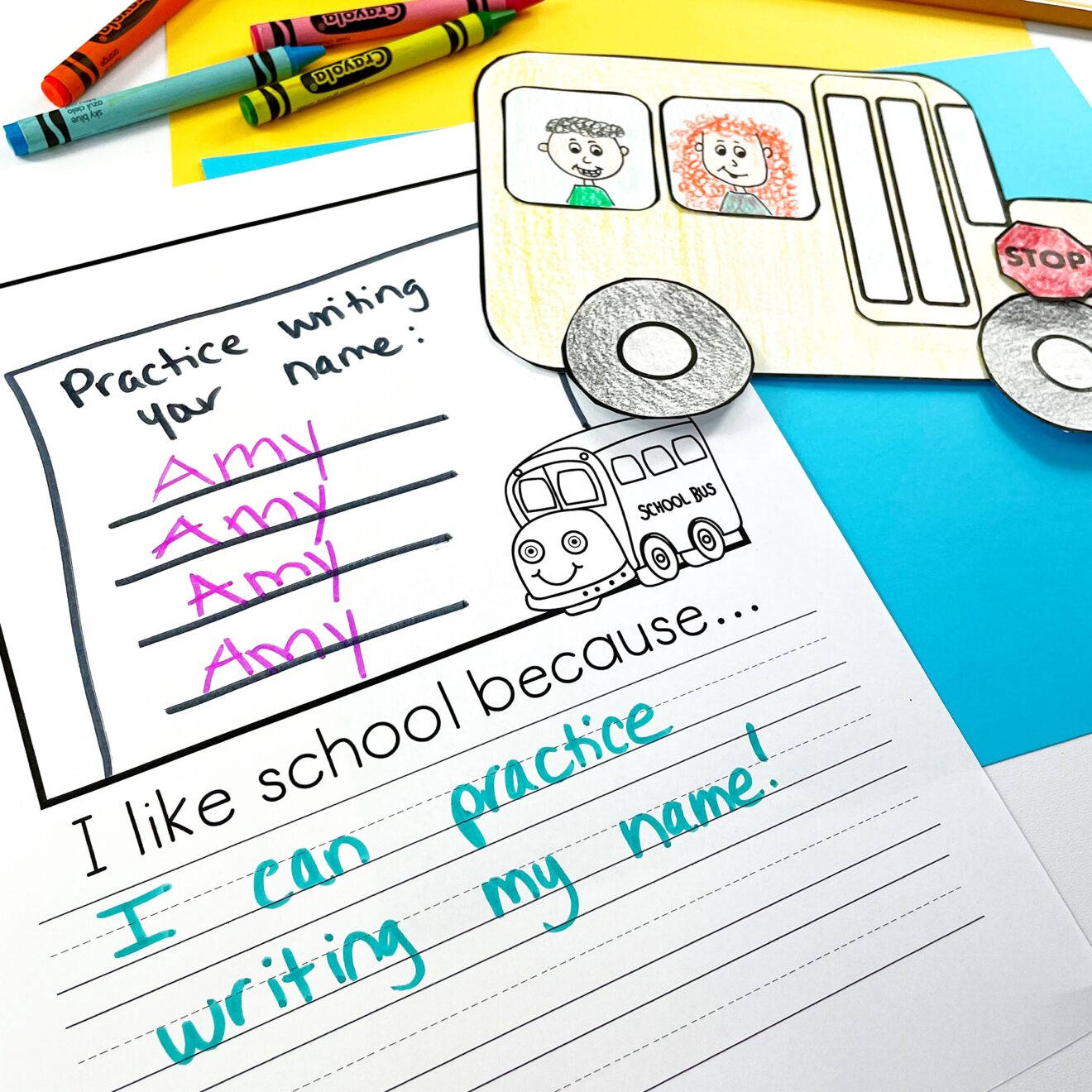 Back to School Crafts and Writing Activities - Kreative in Kinder