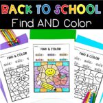 Editable Back to School Find and Color
