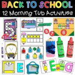 Back to School Morning Tub Activities for Kindergarten