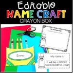 Crayon Box Editable Name Craft