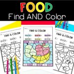 find and color food cover