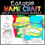 Back to School Editable Name Craft Bundle